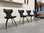 4 Nieuw Leolux Callas Artisan eetkamerstoel Dragonfly stoel, Leolux, Blauw, Nieuw, Ophalen of Verzenden