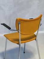 Gebr De Wit 3211 eettafelstoel vintage eetkamerstoel geel, Huis en Inrichting, Stoelen, Metaal, Gebruikt, Overige kleuren, Vintage