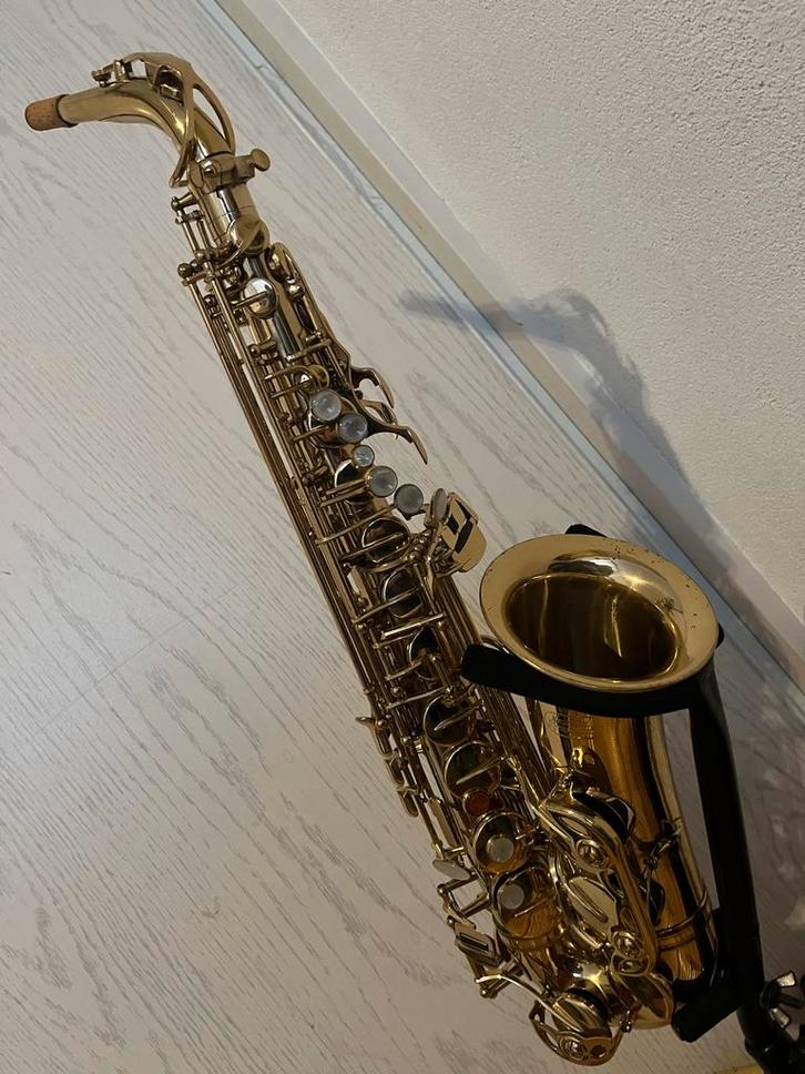 Saxofoon New York Symphonic NYS, Muziek en Instrumenten, Blaasinstrumenten | Saxofoons, Gebruikt, Alt, Met koffer, Ophalen of Verzenden