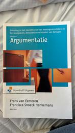 Francisca Snoeck Henkermans - Argumentatie, Ophalen of Verzenden, Zo goed als nieuw, Francisca Snoeck Henkermans; Frans van Eemeren