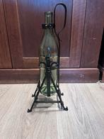 Antieke flessenhouder, Gebruikt, Ophalen of Verzenden, Minder dan 5 flessen, Metaal