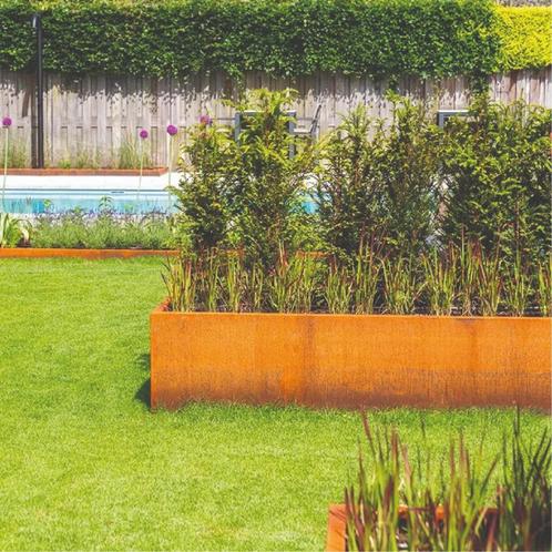 Cortenstalen plantenbakken, Tuin en Terras, Bloembakken en Plantenbakken, Nieuw, Metaal, Tuin, Minder dan 60 cm, Rond, Verzenden