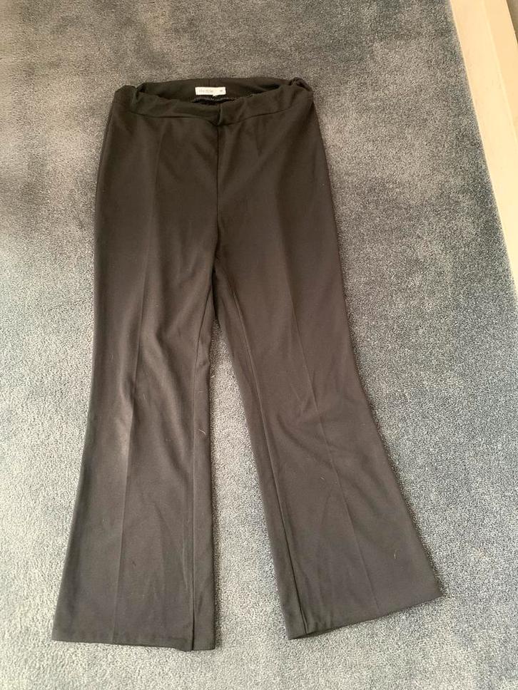 Zwarte flared broek van Biba Style - Maat M, Kleding | Dames, Broeken en Pantalons, Zo goed als nieuw, Maat 38/40 (M), Zwart, Lang