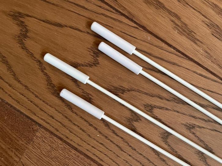 4x leenbakker Gordijn trekstang 100cm 1m wit zgan, Huis en Inrichting, Stoffering | Gordijnen en Lamellen, Zo goed als nieuw, Minder dan 100 cm