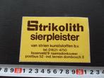 sticker raamsdonksveer STRIKOLITH sierpleister van strien *, Ophalen, Zo goed als nieuw