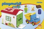 playmobil 123 werkman met sorteer-garage 70184, Ophalen, Gebruikt, Complete set