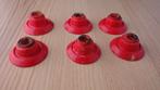 6 kleine rode retro kandelaartjes, Verzamelen, Retro, Ophalen of Verzenden, Overige typen