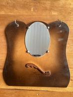 Sleutelrekje met spiegel brocante, Ophalen of Verzenden, Rechthoekig