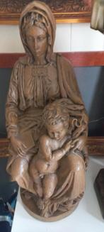 Maria met Jezuskind sculptuur, Antiek en Kunst, Antiek | Religie, Ophalen of Verzenden