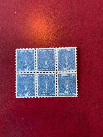 6x Radiozegel 1954 beschikbaar voor biedingen