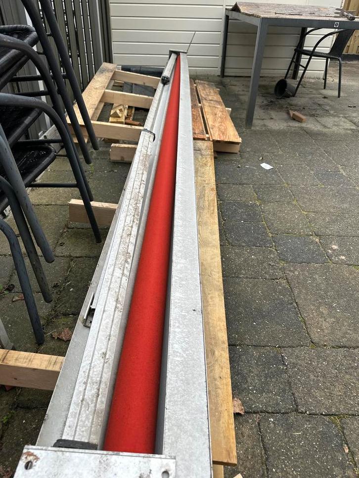 Zonnescherm gebruikt, Tuin en Terras, Zonneschermen, Gebruikt, Knikarmscherm, 150 tot 300 cm, 250 cm tot 450 cm, Ophalen