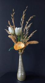 Kunst- en Droogbloemen gebonden boeket met PTMD vaas H 57 cm, Ophalen of Verzenden, Nieuw