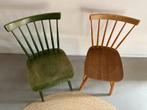 Set van rwee midcentury vintage spijlenstoelen, Huis en Inrichting, Ophalen, Gebruikt, Twee, Overige kleuren