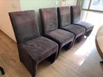 Verrijdbare Eettafelstoelen 4, Huis en Inrichting, Stoelen, Ophalen, Gebruikt, Stof, Vier
