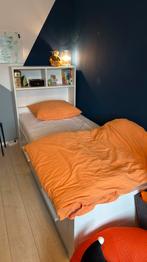 Eenpersoons bed met lade, Huis en Inrichting, Slaapkamer | Bedden, Ophalen, 90 cm, Eenpersoons, Wit