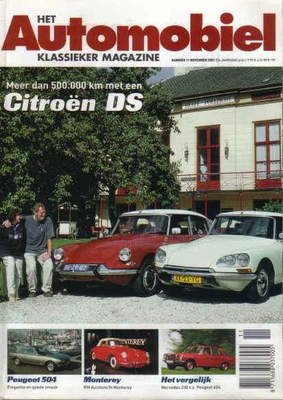 Automobiel 11 2001 : Citroen DS - Peugeot 504 Coupe / 604 SL, Boeken, Auto's | Folders en Tijdschriften, Gelezen, Algemeen, Ophalen of Verzenden