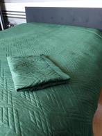 MOOIE SPREI LITS JUMEAUX 260X270 MET 2 KUSSEN  HOEZEN, Ophalen of Verzenden, Tweepersoons, Groen