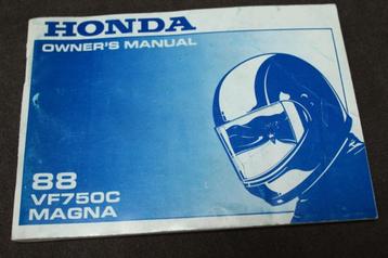 Honda VF750C Magna 1988 motorcycle owner's manual VF 750 C beschikbaar voor biedingen