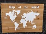 Houten map of the world voor aan de muur, Ophalen, Gebruikt, Schilderij, 50 tot 75 cm