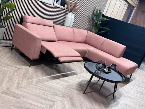 ZGAN Gemêleerde Hoekbank - Roze - 267x210 - Met Relaxfunctie, Huis en Inrichting, Banken | Bankstellen, Zo goed als nieuw, Hoekbank