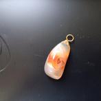Jaspis hanger voor ketting, vintage, Gebruikt, Ophalen of Verzenden, Steen of Mineraal, Overige kleuren