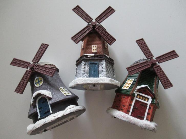 Kerst molentjes 3 stuks met verlichting, Diversen, Kerst, Zo goed als nieuw, Ophalen