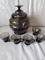 Bowlset met 5 glazen, Antiek en Kunst, Ophalen of Verzenden