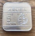 Aruba 5 Florin 1998 circulatie kenmerk ARU3, Ophalen of Verzenden, Koningin Beatrix, Overige waardes, Losse munt