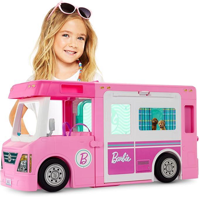Barbie 3-in-1 dream camper met doos. (60 delig), Kinderen en Baby's, Speelgoed | Poppen, Zo goed als nieuw, Barbie, Ophalen of Verzenden