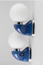 vintage set wandlampen Luigi Colani space age Sorento, Huis en Inrichting, Ophalen, Zo goed als nieuw, Glas, Space age