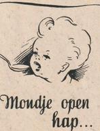 Retro reclame 1947 Koopmans Kindermeel mondje open baby, Verzamelen, Verzenden, Overige typen