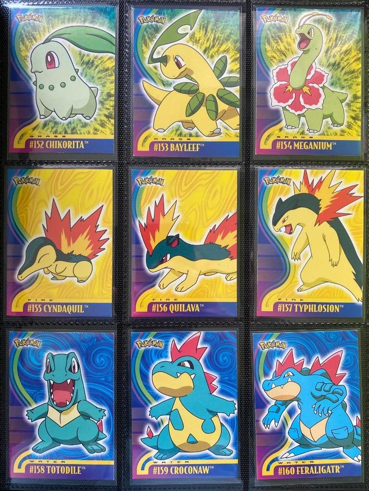 Pokemon Topps - complete sets - Johto & Advanced +chase sets, Hobby en Vrije tijd, Verzamelkaartspellen | Pokémon, Zo goed als nieuw
