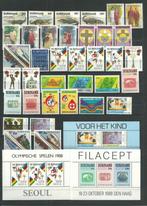 Suriname 1988, complete jaargang, Postfris., Postzegels en Munten, Postzegels | Suriname, Verzenden, Postfris