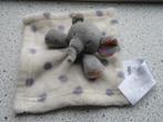 Knuffeldoek olifant olifantje merk Ergee noppenprint grijs, Ophalen of Verzenden, Zo goed als nieuw, Olifant