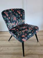 Woood fauteuil model fleur velvet stof, Huis en Inrichting, Fauteuils, Ophalen, Zo goed als nieuw