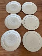 6 Ontbijtbordjes, Huis en Inrichting, Ophalen, Gebruikt, Bord(en), Effen