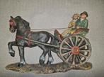 Bas-reliëf - paarden en koets, Antiek en Kunst, Ophalen