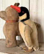 Brocante oude pinguïn stro gevuld speelgoed, Ophalen of Verzenden