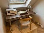 IDÅSEN IKEA Zit/Sta Bureau Elektrisch Bruin/Beige 160x80, Huis en Inrichting, Bureaus, Ophalen, Elektrisch, Zo goed als nieuw