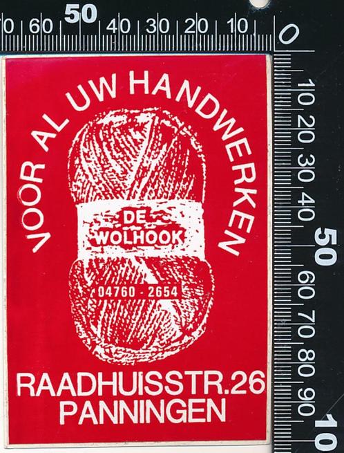 Sticker: De Wolhook - Panningen, Verzamelen, Stickers, Zo goed als nieuw, Bedrijf of Vereniging, Verzenden