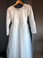 Zgan prachtig bruidsjurk kantenjırk bruidsmeisje 140-146, Ophalen of Verzenden, Zo goed als nieuw, Meisje, Jurk of Rok