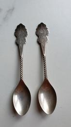 lepeltje Twee verzilverde lepeltjes HH 100 DE, Antiek en Kunst, Antiek | Bestek, Ophalen of Verzenden