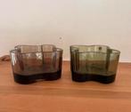 2 iitala vintage design waxinelichthouders, Huis en Inrichting, Ophalen of Verzenden, Overige materialen, Minder dan 25 cm