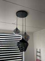 Industriële hanglamp met rookglas, Ophalen of Verzenden, Zo goed als nieuw, 50 tot 75 cm