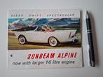 Sunbeam Alpine uitvouwfolder, Ophalen of Verzenden