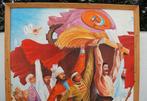 Socialistisch Schilderij 1987   " The Friendship of People ", Antiek en Kunst, Ophalen of Verzenden