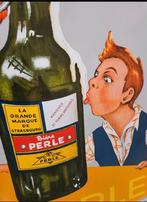 Emaille bord perle, Ophalen of Verzenden, Reclamebord