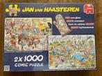 Jan van Haasteren - 2 in 1 puzzel doos (81302) - 2x 1000 Stk, Nieuw, Ophalen of Verzenden, 500 t/m 1500 stukjes, Legpuzzel