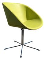 Designfauteuil leer, Huis en Inrichting, Stoelen, Ophalen, Overige kleuren, Leer, Zo goed als nieuw