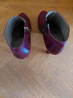 Bordeaux rode leren enkellaarsjes, maat 41, Kleding | Dames, Hoge laarzen, Verzenden, Noë, Gedragen